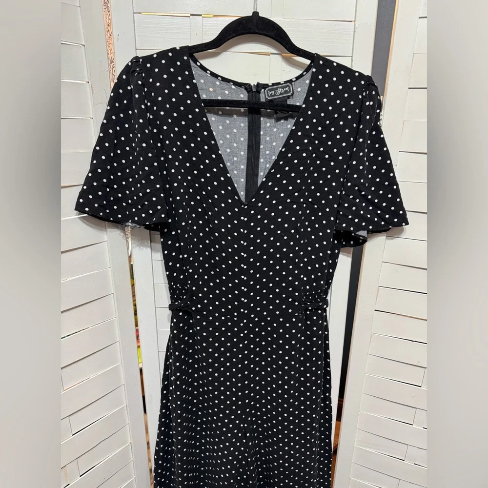 My Street Elegant Black & White Polka Dot Jumpsuit - Picture 2 of 6